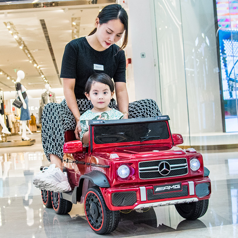 奔驰大g儿童四轮小孩遥控电动车 护美宝贝儿童电动车