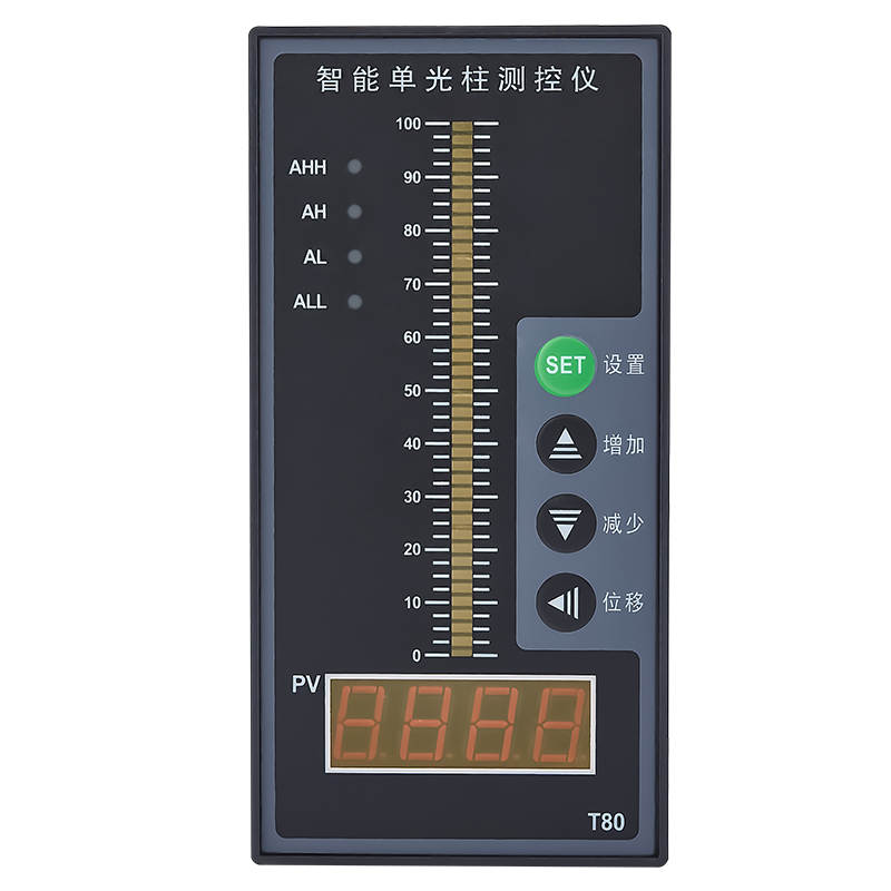 智能单光柱测控仪t80光柱表液位计显示器485单回路水位控制4-20ma