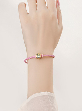 女生四叶草真皮手绳小众原创手链