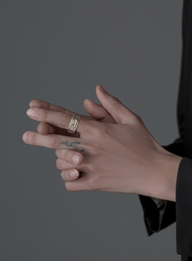 男生复古99纯银戒指飞龙貔貅指环