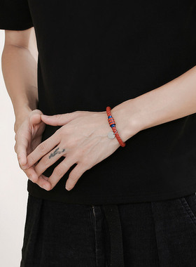 男士真皮本命年高级感轻奢手链