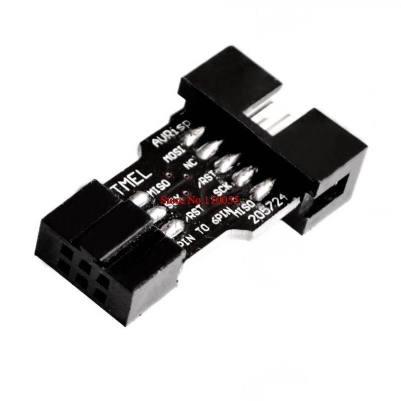 10 Pin to 6 Pin Adapter Board for AVRISP MKII USBASP STK500-图0