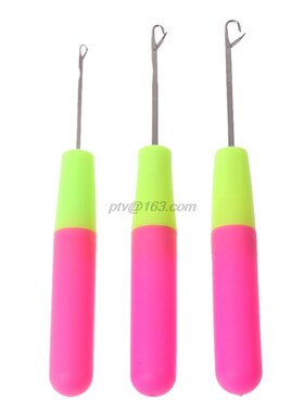 1set(3pcs) Mixed Steel Knitting Hook Needles Crochet Templat