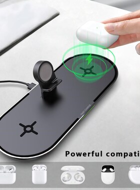 Qi 3 In 1 Wireless Charging Stand For Apple Watch IPhone 12