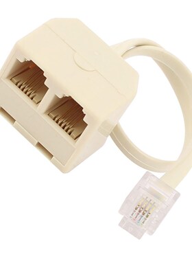 BLEL Hot RJ11 6P4C 2 Way Outlet Telephone Jack Line Splitter