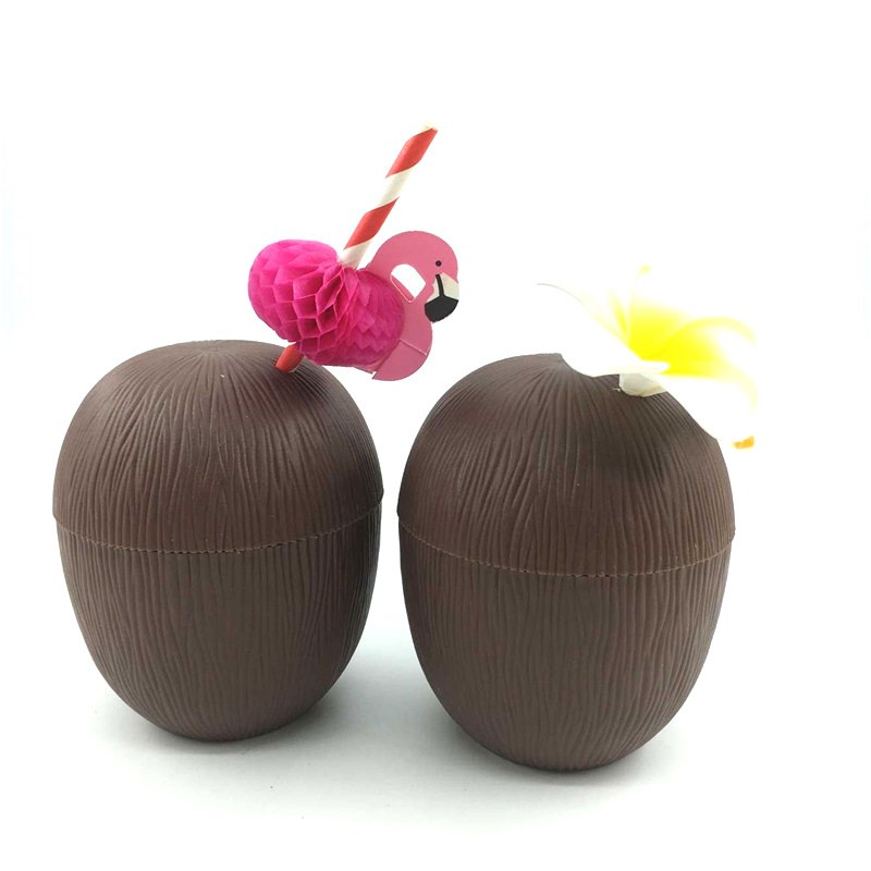 Weiyi party decoration pineapple cup coconut cup with straw - 图1