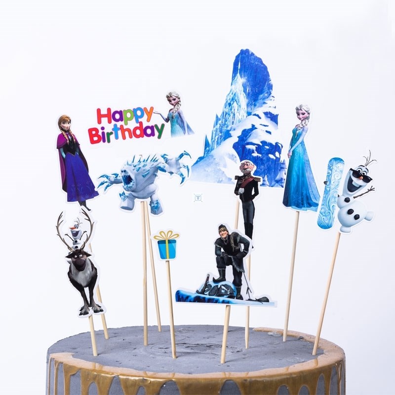 1set/pack Mermaid Theme Happy Birthday Party Sofia Frozen-图1