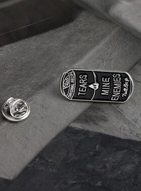 Tears of Mine Enemies Black Can Enamel Pins Badge Button pin