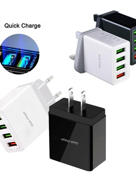 Portable Phone Accessories Qc 3.0 Uk Eu Us Plug Led Mobile