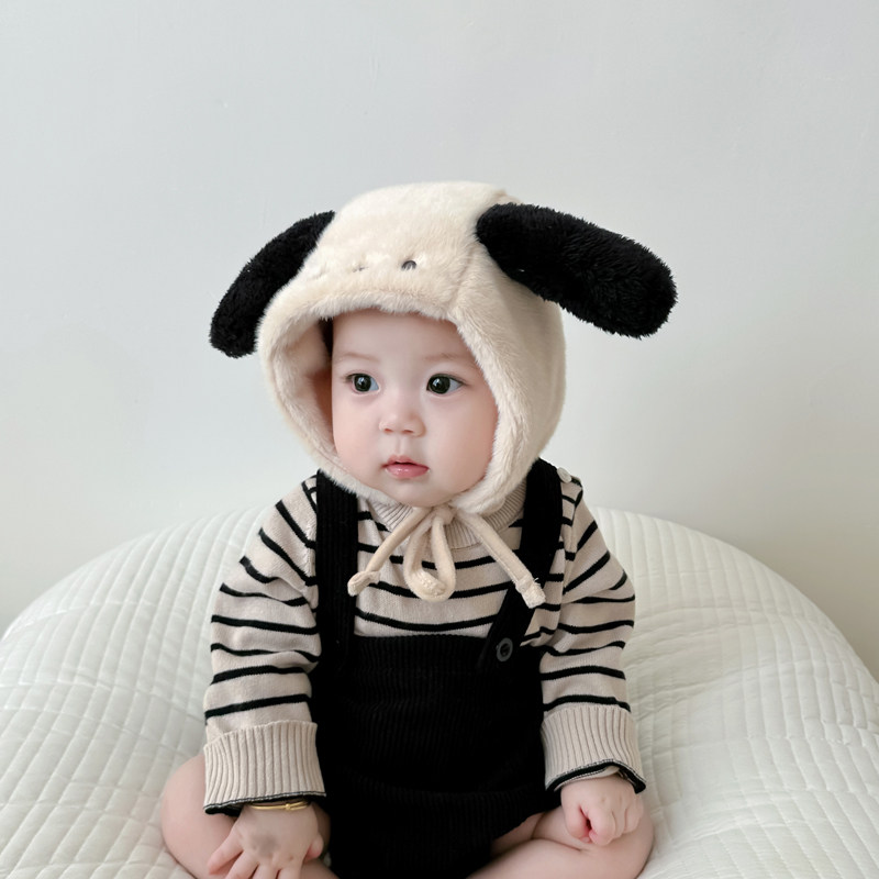 婴儿帽子秋冬季婴幼儿毛线帽男童可爱超萌新生儿护耳帽女宝宝保暖,淘宝优惠券,粉丝福利购,淘宝优惠卷