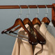 Wide shoulder hanger solid wood markless coat special
