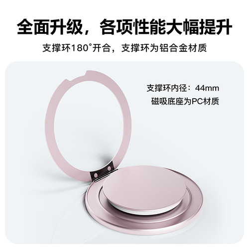 eisscce适用手机磁吸气囊支点二合一支架magsafe磁吸支架手持泡泡骚指环扣折叠简约轻薄底座多功能支撑架 - 图1
