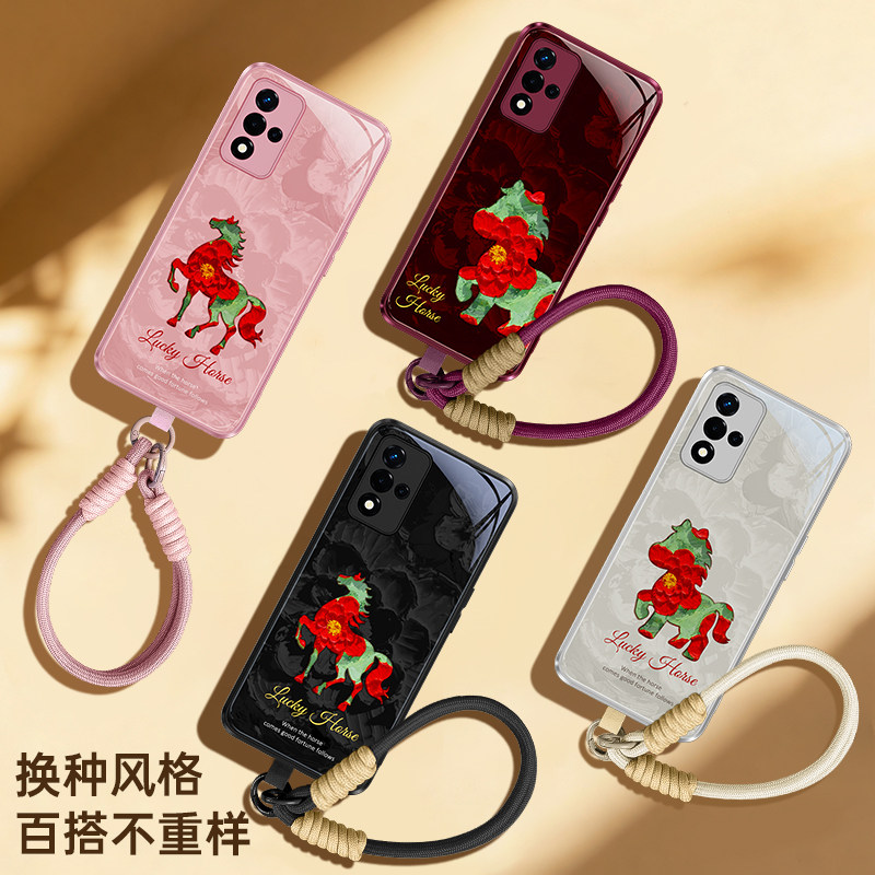 新年油画小马适用oppoA93手机壳A93s新款5G硅胶oppo保护套935G全包2026马年限定红色过年PEHM00防摔男女外壳,淘宝优惠券,粉丝福利购,淘宝优惠卷