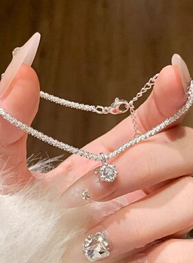 波光粼粼银色女时尚小众手链百搭