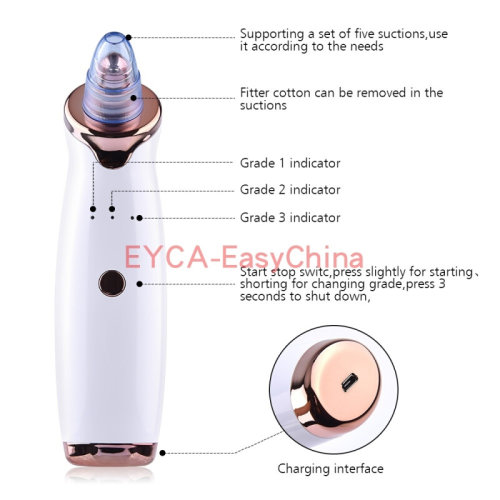 Vacuum Blackhead Remover Acne Pore Suction Face Cleaner USB - 图1