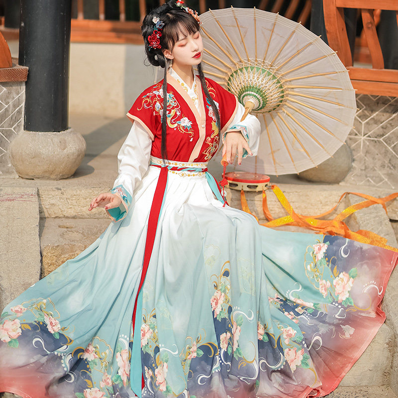 半绮疏原创汉服女中国风改良大裙摆 半绮疏汉服