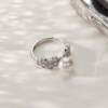S925 sterling silver natural pearl transfer bead ring niche high-end light luxury versatile temperament simple women's index finger ring