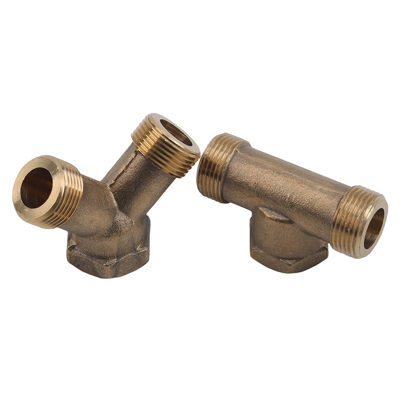 2020 3 Way Tee T Type Brass Pipe Fitting Adapter Coupler Co-图3