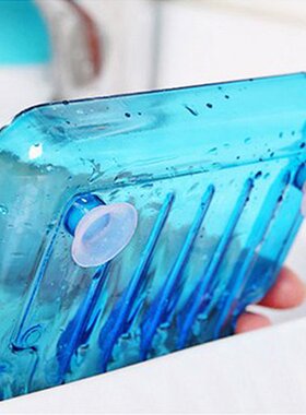 New Suction Cup Water Drain Soap Dish Tray Sponge Holder Bat
