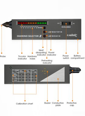 LED Indicator Diamond Tester Pen High Accuracy Diamond Selec