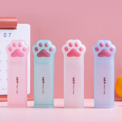 Multi-purpose Pen Case with Cute Kitten Paw Lid Travel Tooth - 图2