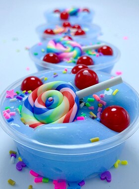 120ml 2019 New DIY Soft Lollipop Slime Toys for Kids Rubber