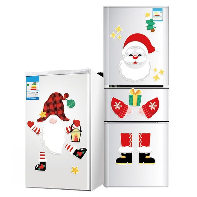 Cartoon Snowman Christmas Refrigerator Magnets Cabinets Funn - 图1