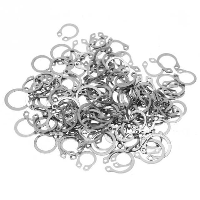 120Pcs/set Stainless Steel Circlips Washers Snap Retaining R-图0