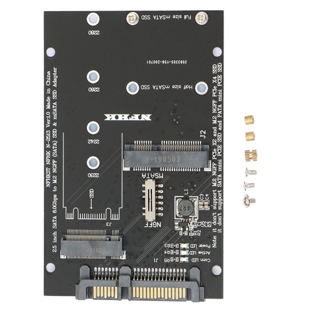 M.2 NGFF MSATA SSD to 2.5Inch SATA 3.0 Adapter 2 in 1 Conver-图0