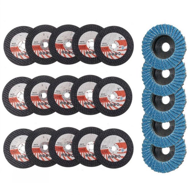 15pcs 75mm Cutting Discs +5pcs Flat Flap Discs Grinding Whee - 图3