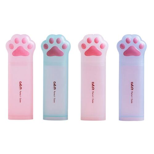 Multi-purpose Pen Case with Cute Kitten Paw Lid Travel Tooth - 图1