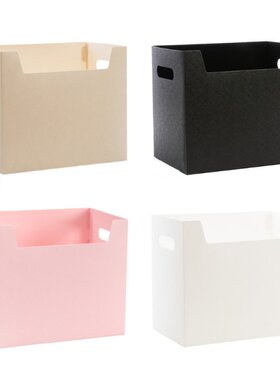 R9UC Double Handle Plastic Desk Book Storage Bins File Magaz