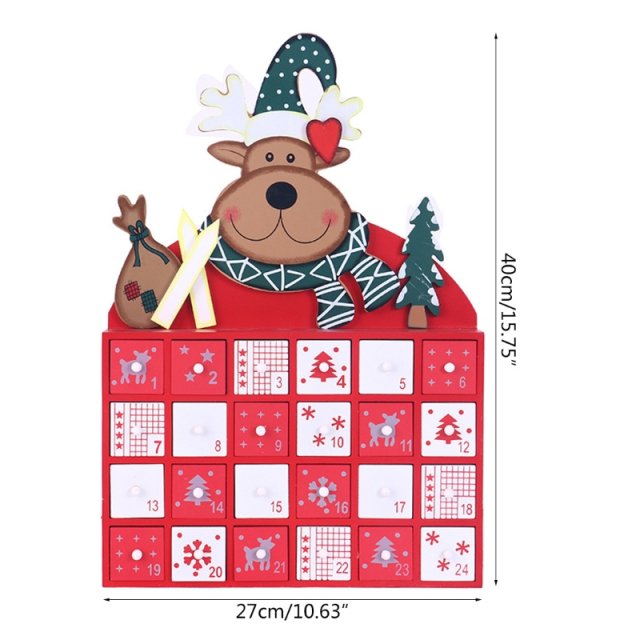 2022 New 24 Day Advent Calendar Countdown to Christmas Woode - 图1