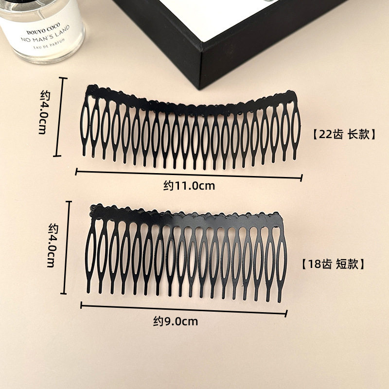 跨境热销碎发卡合金镶水钻发梳 女生头饰盘发配饰黑色金属齿插梳,淘宝优惠券,粉丝福利购,淘宝优惠卷