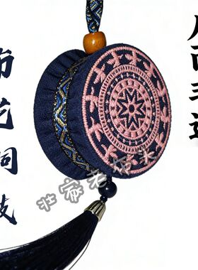 铜鼓手工成品广西文创三月三特色壮族文化挂件送礼佳品布艺铜鼓