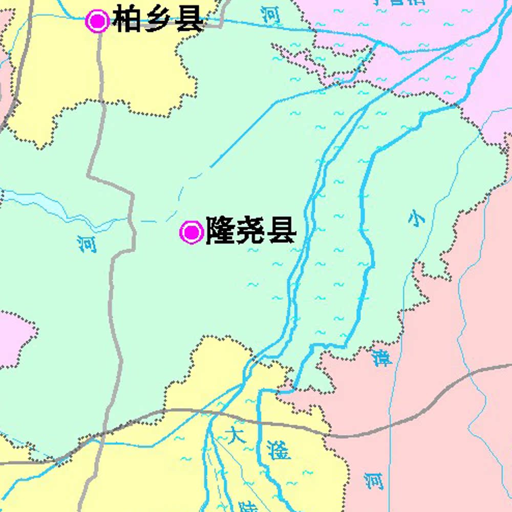 邢台市3地图行政区划水系河流湖泊交通地形铁路卫星流域打印定制 - 图1