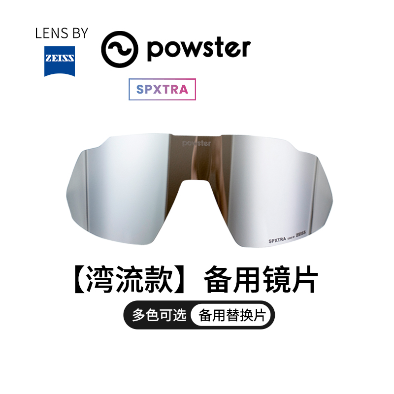 【湾流系列/替换镜片】Powster蔡司骑行眼镜晴天阴天夜晚备用镜片-图2