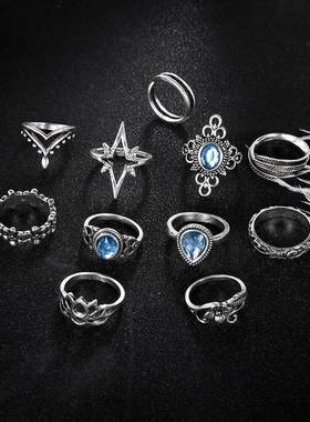 New accessories joint rings Vintage knuckle Ring Set复古戒指