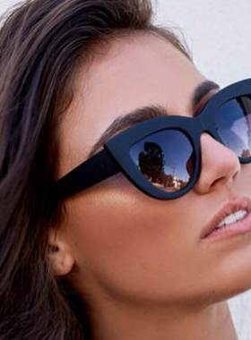 women Cat Eye Sunglasses fashion Sun glass复古墨镜猫眼太阳镜