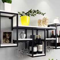 Modern Light Lavish Dining Room Wall Trim Rack Red Wine Rack Background Suspended Wine Rack Wine Cabinet Living-room Shelve Shelf Custom