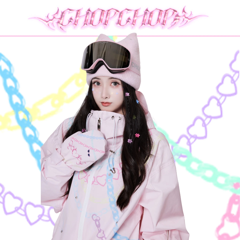 CHOPCHOP26新品【明星同款-霓虹链影】重工限定钉钻3L滑雪服套装,淘宝优惠券,粉丝福利购,淘宝优惠卷