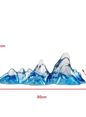透明假山形树脂雕塑现代办公室酒店客厅家居软装饰工艺品装置摆件