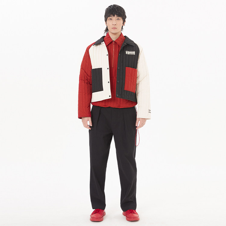 all beings绿色羽绒夹克都市潮绗缝 ALLBEINGS短外套