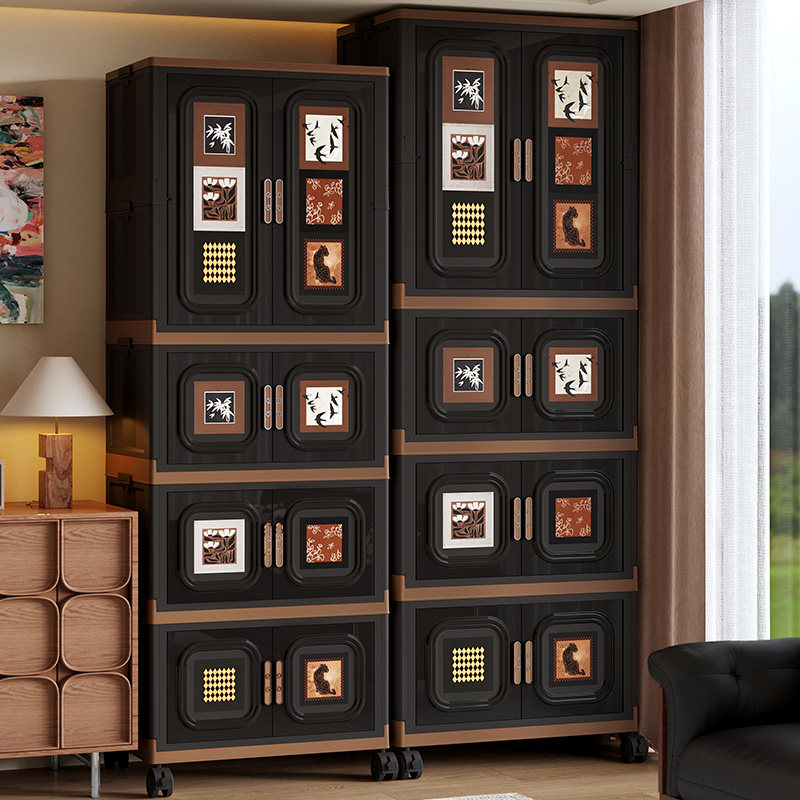 中古风收纳柜折叠收纳箱家用卧室衣服被子超大容量整理箱儿童衣柜,淘宝优惠券,粉丝福利购,淘宝优惠卷