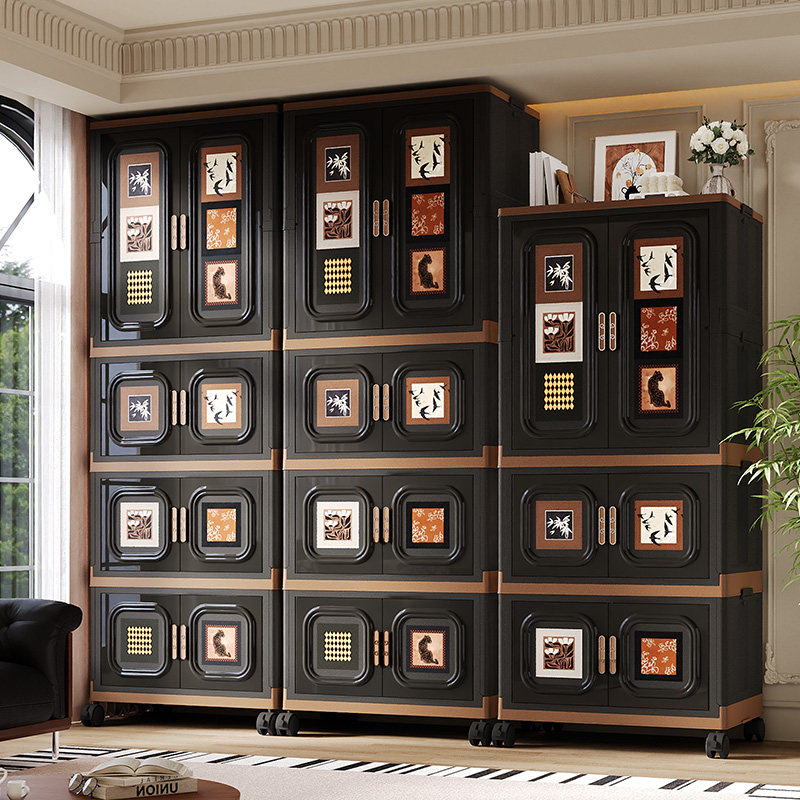 中古风收纳柜折叠收纳箱家用卧室衣服被子超大容量整理箱儿童衣柜,淘宝优惠券,粉丝福利购,淘宝优惠卷