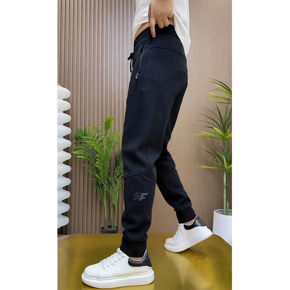 高端男士刺绣束脚运动裤秋冬季加绒卫裤2025新款黑色休闲小脚男裤,淘宝优惠券,粉丝福利购,淘宝优惠卷