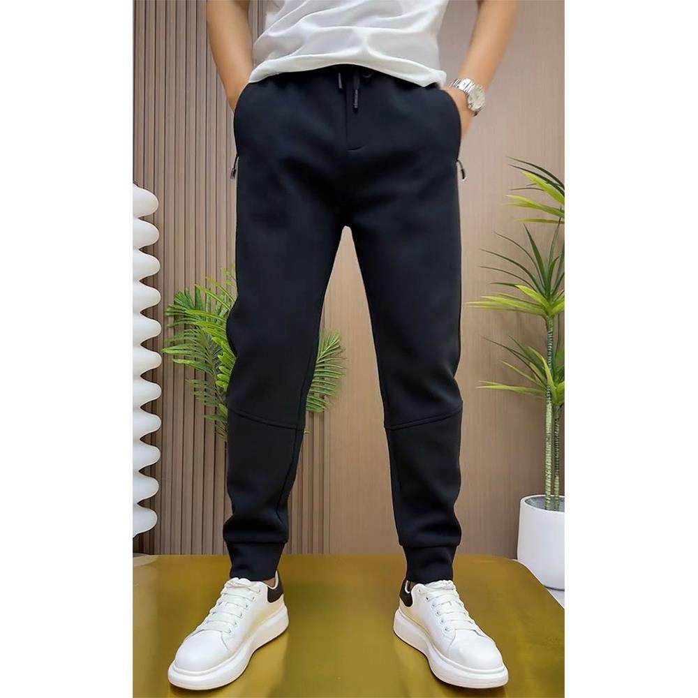 高端男士刺绣束脚运动裤秋冬季加绒卫裤2025新款黑色休闲小脚男裤,淘宝优惠券,粉丝福利购,淘宝优惠卷