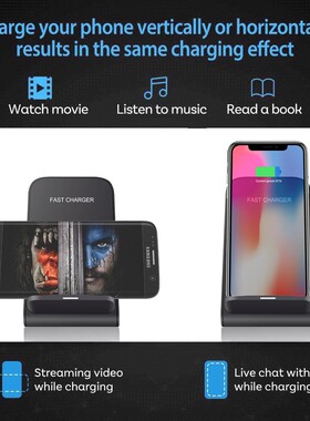 FDGAO 30W Qi Wireless Charger Stand For iPhone 12 11 XS XR