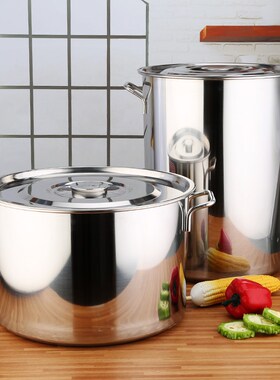 Commercial stainless steel soup bucket with lid thickening d