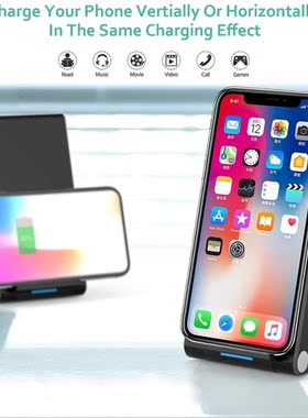 FDGAO 15W Wireless Charger Type C USB Foldable Qi Fast Char